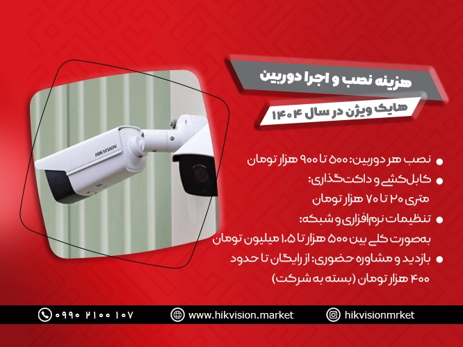 هزینه نصب دوربین مداربسته در سال ۱۴۰۴