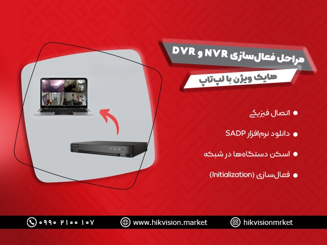 فعال‌سازی دستگاه‌ NVR و DVR هایک ویژن با لپ‌تاپ